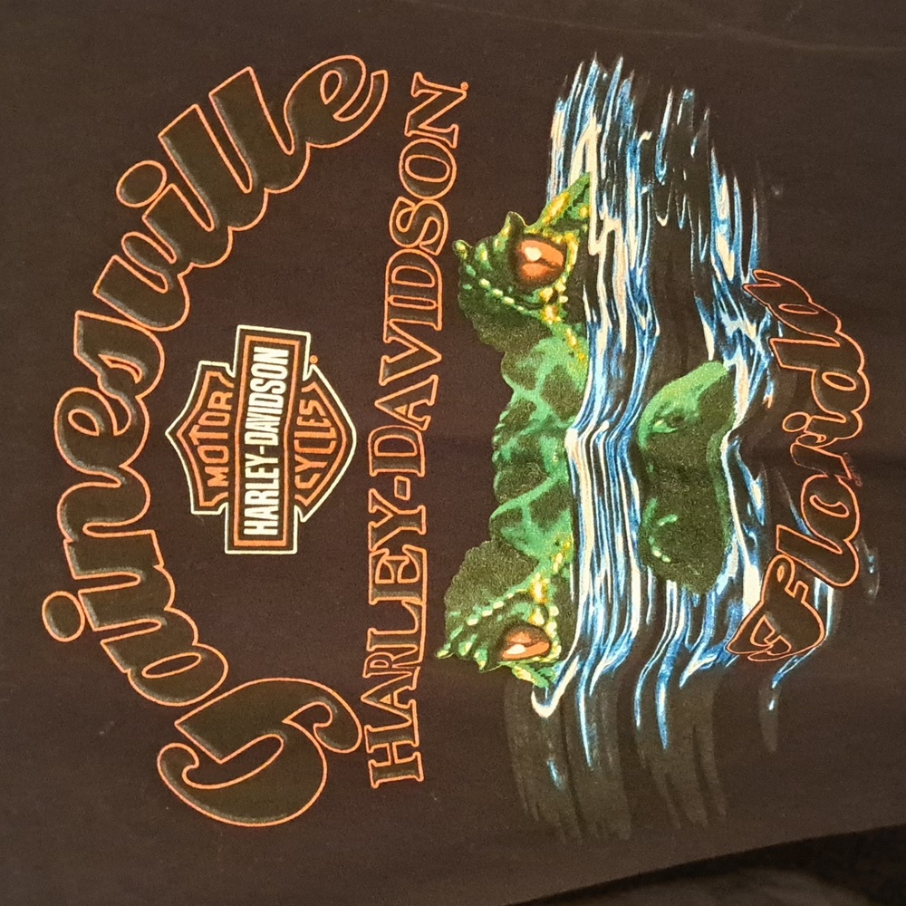 Harley-Davidson Black Shirt with Festive Logo. Size XL. - Picture 4 of 5